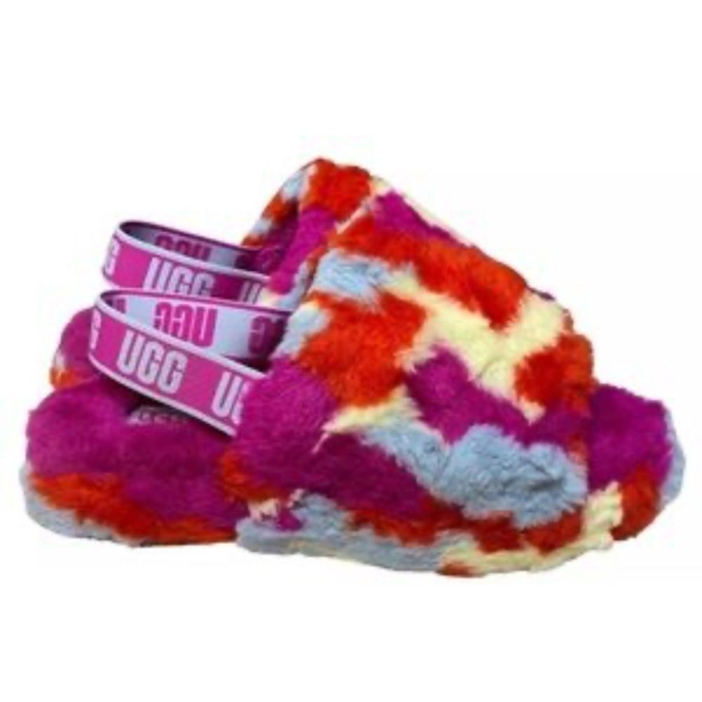 UGG S/N 1136513K Original Vibrant Orange and Purple Slippers Size 6 US